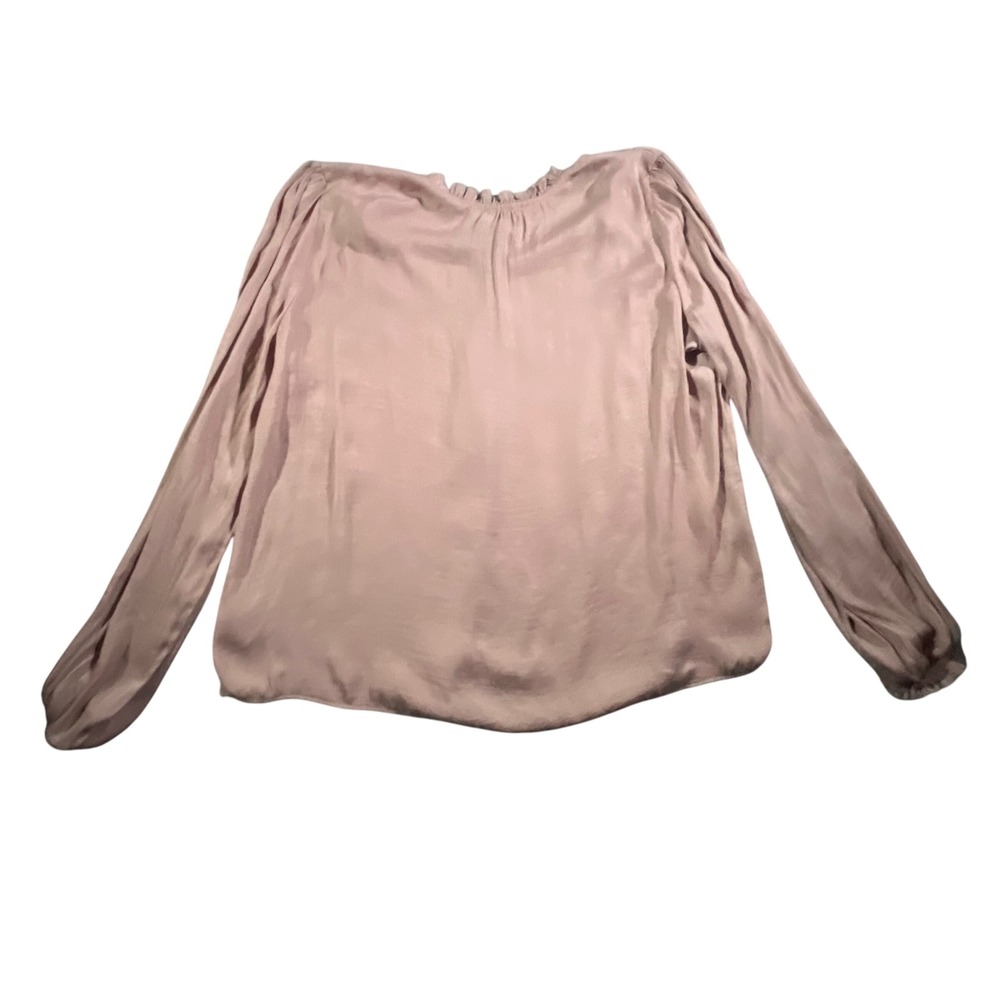 Cupcakes and Cashmere Blouse Womens XL Pink Ruffle Lace Boho Button Front Top - Picture 2 of 8